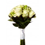 Buchet mireasa trandafiri si ornithogalum